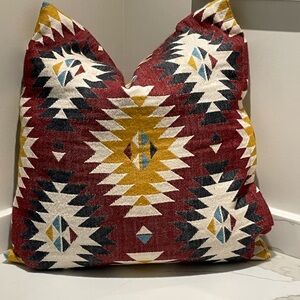 IKEA Geometric Accent Pillow - Red, Yellow, Blue, White